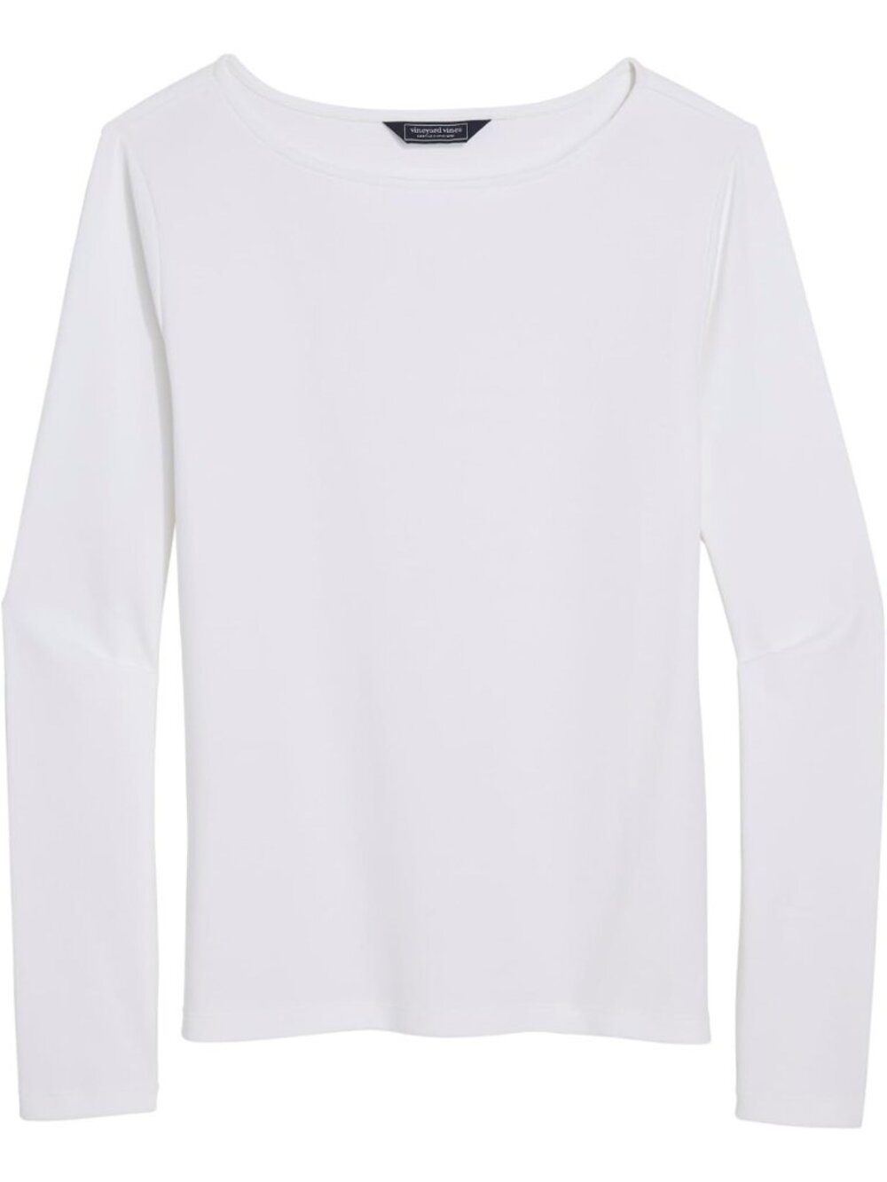 Women's Deluxe Long Sleeve Boatneck Tee - Soft Cotton, Casual Chic Top - Picture 1 of 7